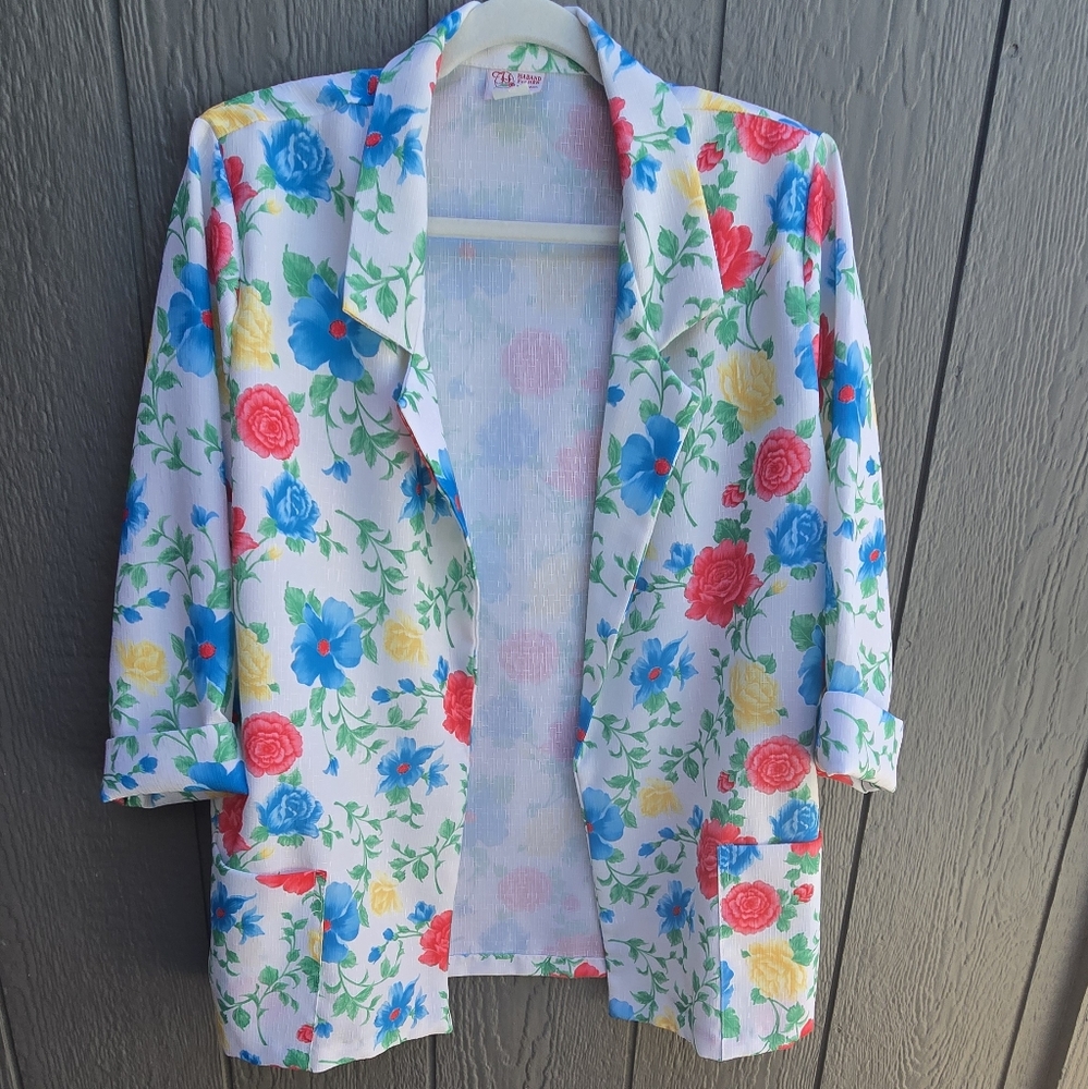 Vintage 80's Floral Blazer